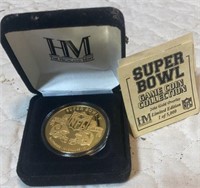 Highland Mint Super Bowl V 24k Overlay Coin