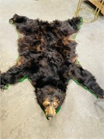 vintage Black Bear rug- felt underlay