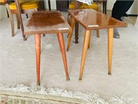pair of mid century end tables