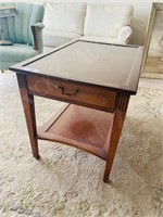 side table with drawer and castors