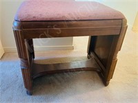 vanity bench with upholstered top