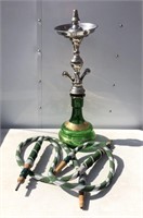 Hookah Pipe Green Glass Smoking