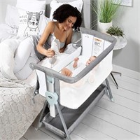 BESREY BABY BEDSIDE CRIB WITH LARGE STORAGE