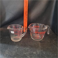 2 Pyrex 1 Cup Measuring Cups