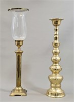 Lot of 2 Brass Candle Holders