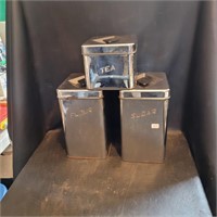 3 PC Canette Metal Canister Set