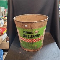 Fiberboard Vintage Purina Egg Cleaner Bucket