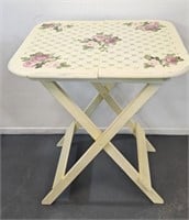 Floral Decorated Small Folding Table