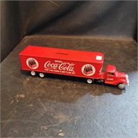 Ertl Coca Cola Tractor Trailer Bank