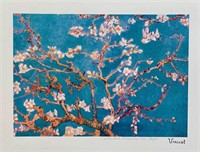 Van Gogh Blue Almond Blossoms Estate Signed Reprod