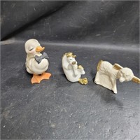 Vtg Porcelain Animal Figurines