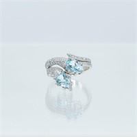 Gorgeous 4.25 Ct Swiss Blue Topaz Ring