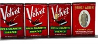3 NOS Velvet Smoking Tobacco Tins 1 Prince Albert
