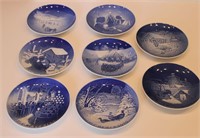 Christmas Plates 1967-75 Denmark Made set 8