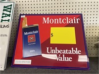 Montclair Cigarette Sign NOS