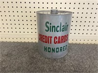 Can with Painted Sinclair Credit Cards Honored