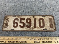 1920 SD License Plate