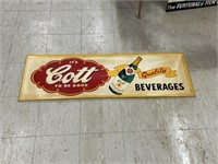 Cott Beverages Sign--Very Good Condition
