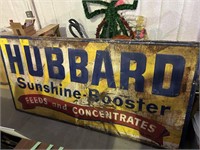 Hubbard Feed 4'x8' Sign--Old & Original