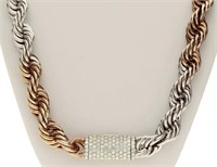 $ 13,500 1.65 Ct Diamond Rope Chain Necklace