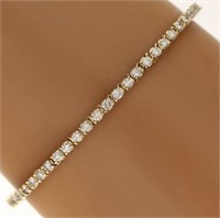 $ 11,400 3.50 Ct Diamond Tennis Bracelet 14 Kt