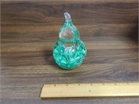 St Clair Glass Pear Fruit Paper Weight Decor