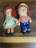 Knickerbocker Toy Co Raggedy Anne and Andy Dolls