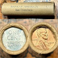 I79 Vintage Bank of America SF Wheat Penny Roll