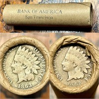 P68 Vintage Bank of America SF Wheat Penny Roll