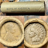 W61 Vintage Bank of America SF Wheat Penny Roll