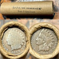 Vintage Bank of America SF Wheat Penny Roll