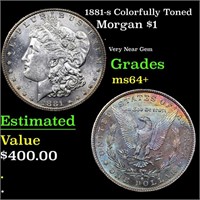 1881-s Colorfully Toned Morgan Dollar $1 Grades Ch