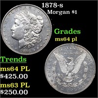 1878-s Morgan Dollar $1 Grades Choice Unc PL