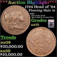 ***Auction Highlight*** 1794 Head of '94 Flowing H