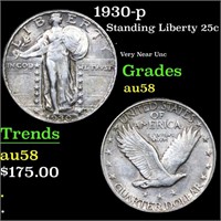 1930-p Standing Liberty Quarter 25c Grades Choice