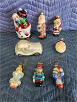 Variety glass Christmas ornaments, decor & 2 sets