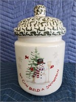 We can build a snowman 11 inch cookie jar