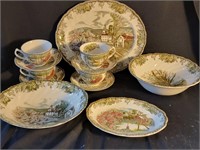 12 pieces Friendly Village China by Johnson
