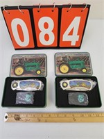 Lot Of 2 Collectible Tractor Knives With Zippo