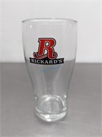 UN-USED RICKARDS RED PINT GLASS
