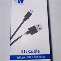 Just Wireless 4ft micro USB connector