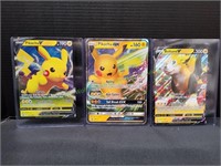 (3) Large Pokémon Cards