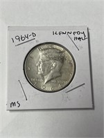 1964-D Kennedy Half dollar MS grade