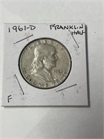 1961-D Franklin half F grade