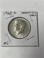 1968-D Kennedy Half MS grade