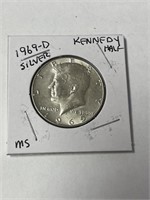 1969-D Kennedy Half MS grade