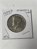 1974-D Kennedy Half MS+ grade