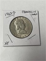 1963-D Franklin Half XF grade