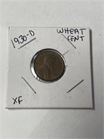 1930-D wheat Cent XF grade