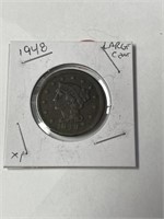 1948 Large cent XF grade